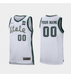 Men Women Youth Toddler Michigan State Spartans Custom White 2019 Final Four Retro Performance Jersey