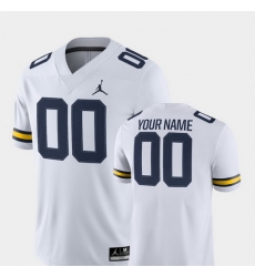 Men Women Youth Toddler Michigan Wolverines Custom 00 White College Football 2018 Game Jersey