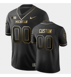 Men Women Youth Toddler Michigan Wolverines Custom College Football Black Golden Edition Limited Jersey