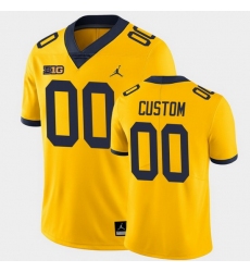Men Women Youth Toddler Michigan Wolverines Custom College Football Yellow Alternate Game Jersey