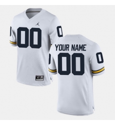 Men Women Youth Toddler Michigan Wolverines Custom College Limited Football White Jersey