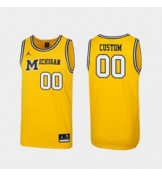 Men Women Youth Toddler Michigan Wolverines Custom Maize Replica 1989 Throwback College Basketball Jersey