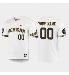 Men Women Youth Toddler Michigan Wolverines Custom White 2019 Ncaa Baseball College World Series Jersey
