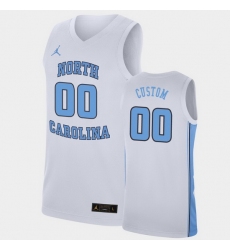 Men Women Youth Toddler North Carolina Tar Heels Custom College Basketball White Replica Jersey