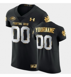 Men Women Youth Toddler Notre Dame Fighting Irish Custom Golden Edition Black Authentic Jersey