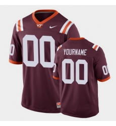 Men Women Youth Toddler Virginia Tech Hokies Custom Replica Maroon Football Game Jersey