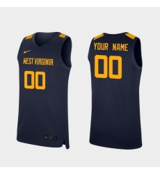 Men Women Youth Toddler West Virginia Mountaineers Custom Navy Replica College Basketball Jersey