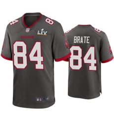 Men Cameron Brate Buccaneers Pewter Super Bowl Lv Game Jersey