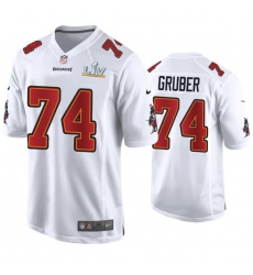 Paul Gruber Buccaneers White Super Bowl Lv Game Fashion Jersey