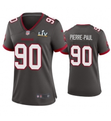 Women Jason Pierre Paul Buccaneers Pewter Super Bowl Lv Game Jersey