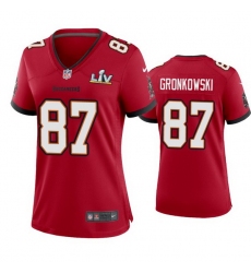 Women Rob Gronkowski Buccaneers Red Super Bowl Lv Game Jersey