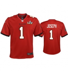 Youth Greg Joseph Buccaneers Red Super Bowl Lv Game Jersey