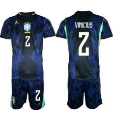 Youth Brazil 2026 FIFA World Cup Blue Away Soccer Jersey VINICIUS #2