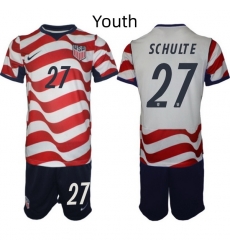 USA FIFA World Cup 2026 Soccer Red Home Jersey Patrick Schulte #27