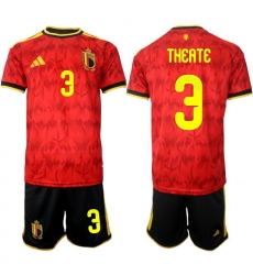Belgium 2026 FIFA World Cup Soccer Jersey Red #3 THEATE