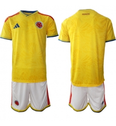 Colombia 2026 FIFA World Cup Soccer Jersey Yellow White BLANK