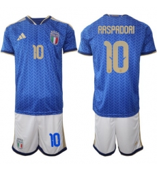 Italy Home Blue Soccer Jersey 0011