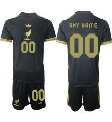 Men Mexico 2025 Soccer Jerseys BlackGold CUSTOM