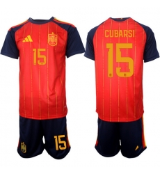 Spain 2026 FIFA World Cup Soccer Jersey Red #15 CUBARSI Spain 2026 FIFA World Cup Soccer Jersey Red #15 CUBARSI