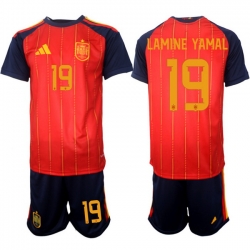 Spain 2026 FIFA World Cup Soccer Jersey Red #19 LAMINE YAMAL
