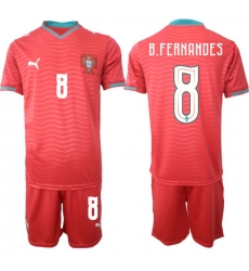 Portugal 2026 FIFA World Cup Soccer Jersey Red #8 B.FERNANDES