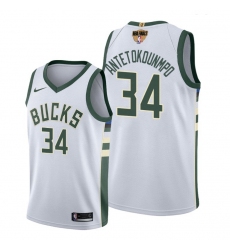 bucks giannis antetokounmpo white 2021 nba finals jersey