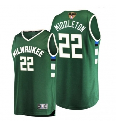 bucks khris middleton green 2021 nba finals bound replica jersey