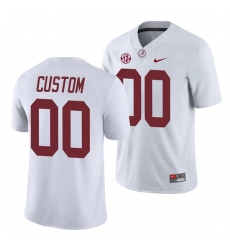 Alabama Crimson Tide Custom Game White College Football Jersey