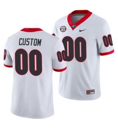 Georgia Bulldogs Custom White College Football Men'S Jersey 0