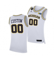 Michigan Wolverines Custom 2021 Big Ten Regular Season Champions Blm White Jersey