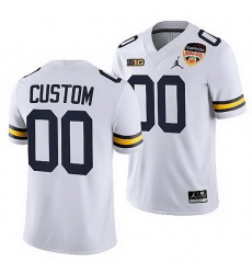 Michigan Wolverines Custom White 2021 Orange Bowl College Football Playoff Jersey