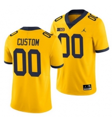 Michigan Wolverines Custom Yellow College Football Men'S Jersey