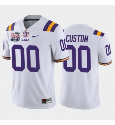 LSU Tiger Custom White Home Men'S Jersey