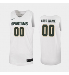 Michigan State Spartans Custom White Replica Men'S Jersey