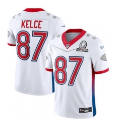 Men 2022 NFL Pro Bowl Kansas City Chiefs 87 Travis Kelce AFC White Jersey