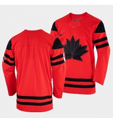 Men's Blank Canada Hockey Red 2022 Beijing Winter Olympic Away Rrplica Jersey