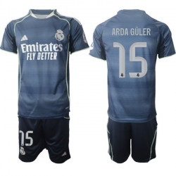 Men Real Madrid 2026 Soccer Jerseys DarkBlue #15 ARDA GULER