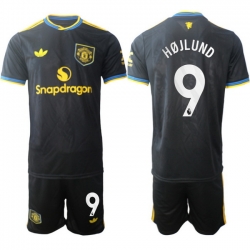 Men Manchester United 2026 Soccer Jerseys Black #9 HOJLUND