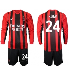 Men AC Milan Long Sleeve Soccer Jerseys 504