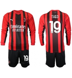 Men AC Milan Long Sleeve Soccer Jerseys 506