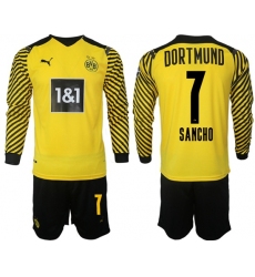 Men Borussia Dortmund Long Sleeve Soccer Jerseys 513