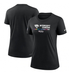 Women Jacksonville Jaguars 2022 Black Crucial Catch Performance T Shirt