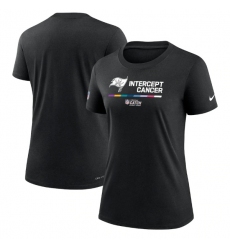 Women Tampa Bay Buccaneers 2022 Black Crucial Catch Performance T Shirt