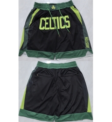 Men Boston Celtics Black Shorts Men Boston Celtics Black Shorts
