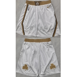 Men Boston Celtics City Edution White Shorts 