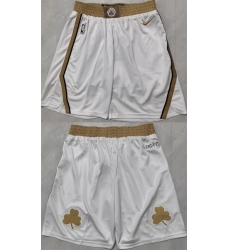 Men Boston Celtics City Edution White Shorts Men Boston Celtics City Edution White Shorts