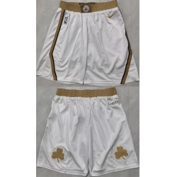 Men Boston Celtics City Edution White Shorts 