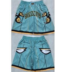 Men Charlotte Hornets Teal Shorts Men Charlotte Hornets Teal Shorts