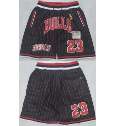 Men Chicago Bulls 23 Michael Jordan Black Shorts  