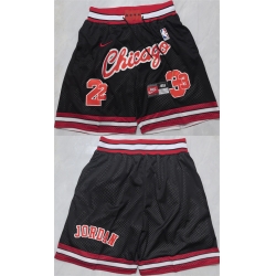 Men Chicago Bulls  Michael Jordan Black 2026 Shorts 002 